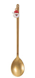 Santa - Gold Stainless Steel Spoon w/ Charm
