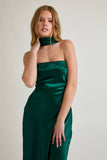 Hunter Green Strapless Maxi Dress