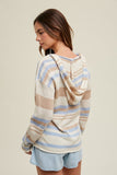 Baby Blue & Tan Striped Long Sleeve