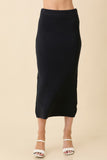 Black Midi Sweater Skirt