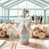 Beau Bottles White Velvet Bottle Bow