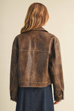 Vegan Leather Boxy Jacket