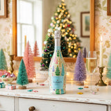 Timeless Christmas Trees Prosecco Bottle Wrap