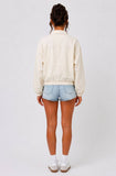 Cream Ruffle Track Jacket
