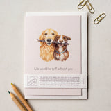 Dog Cute Anniversary Card | Watercolor | Recycled Paper
