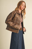 Vegan Leather Boxy Jacket