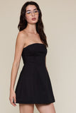 Black Strapless Mini Dress