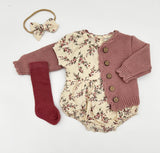 Anessa Romper Set: 2pc set 6-12 months