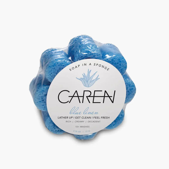 Soap In A Sponge - Blue Linen
