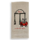 Bulldog with Arches: Dishtowel