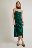 Hunter Green Strapless Maxi Dress