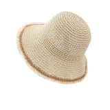 Wide Brim Trim Straw Bucket Hat