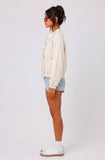 Cream Ruffle Track Jacket
