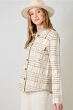 Neutral Check Pattern Shacket