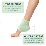 Green - Moisturizing Heel Socks