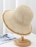 Wide Brim Trim Straw Bucket Hat
