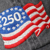American 250 Waving Flag Embroidered Hat