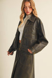 Vegan Leather Boxy Jacket