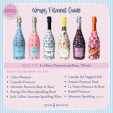 Orange & White Gingham Prosecco Bottle Wrap