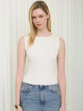 Ivory Fitted Boat Neck Tank