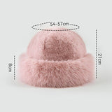 Cream Faux Fur Fishermen Hat