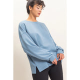 Baby Blue Crew Neck Top