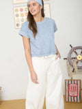 Baby Blue Boxy Short Sleeve Top