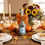 Orange Linen Bottle Bow