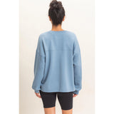 Baby Blue Crew Neck Top