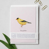 American Goldfinch Card | Watercolor | Recycled Paper