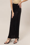 Stretchy Black Sparkle Maxi Skirt