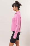 Pink Soft Quarter Zip Sweater