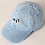 Blue - French Bulldog Embroidered Hat