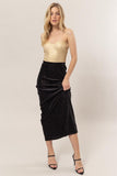 Stretchy Black Sparkle Maxi Skirt