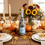 Autumn Turkey Trellis Prosecco Bottle Wrap