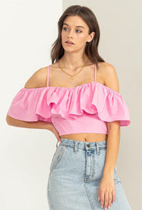 Bubblegum Off the Shoulder Top