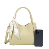 Taupe Buckey Bag with Scarf Detail