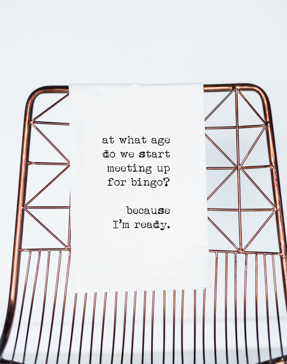 Ready for Bingo Funny Towel