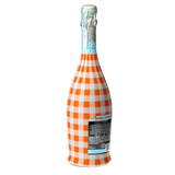 Orange & White Gingham Prosecco Bottle Wrap