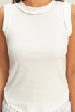 Off White Seam Trim Tank