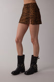 Leopard Side Slit Mini Skirt
