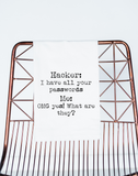 Hacker + Password Funny Towel