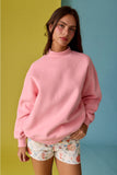 Pastel Pink Mock Neck Sweatshirt