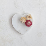 White Marble Heart Shaped Dish