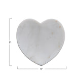 White Marble Heart Shaped Dish