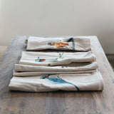 Blue Bird Watercolor Tea Towel