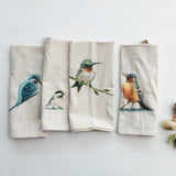 Blue Bird Watercolor Tea Towel