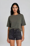 Olive Crew Neck Scuba Top