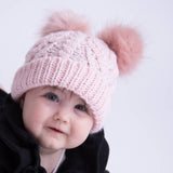 Blush Pink Fluffer Beanie 0-6 Mo