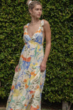 Spaghetti Tie Strap Floral Maxi Dress